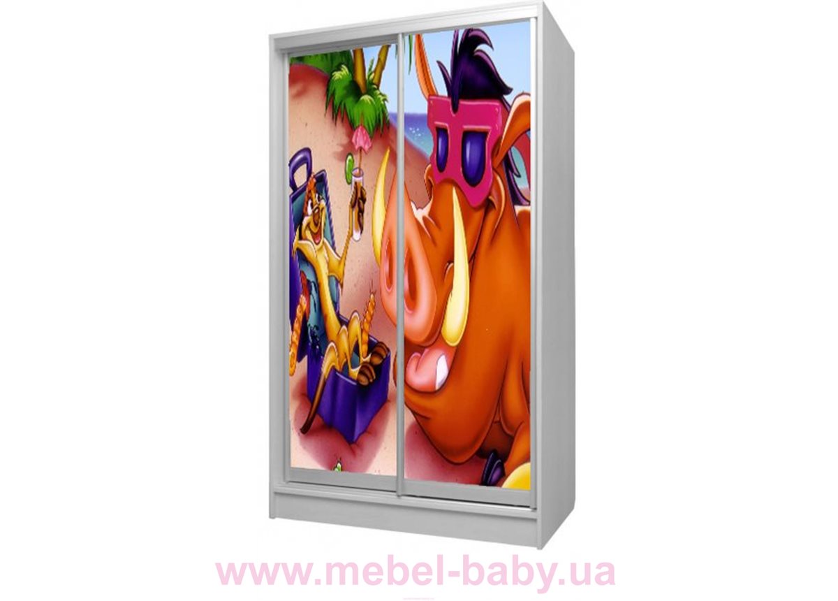 Шкаф-купе Тимон и Пумба 19 Viorina-Deko 1200 серый