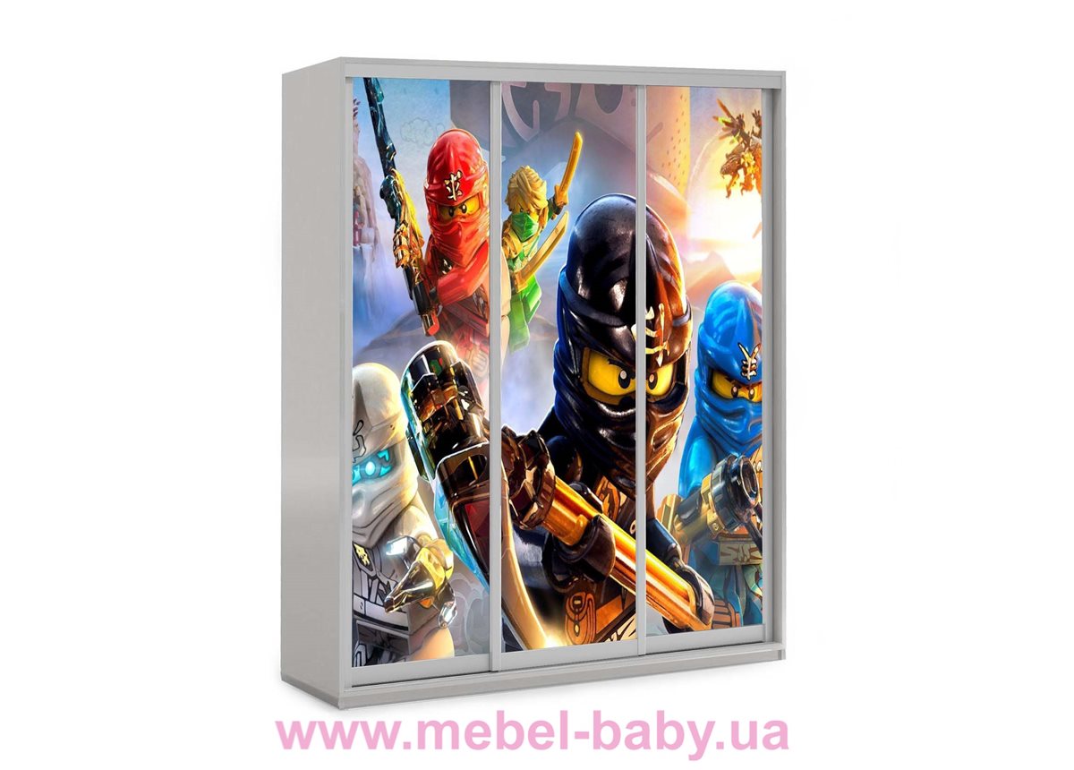 Шкаф-купе Ниндзяго 8 Viorina-Deko 1600 серый