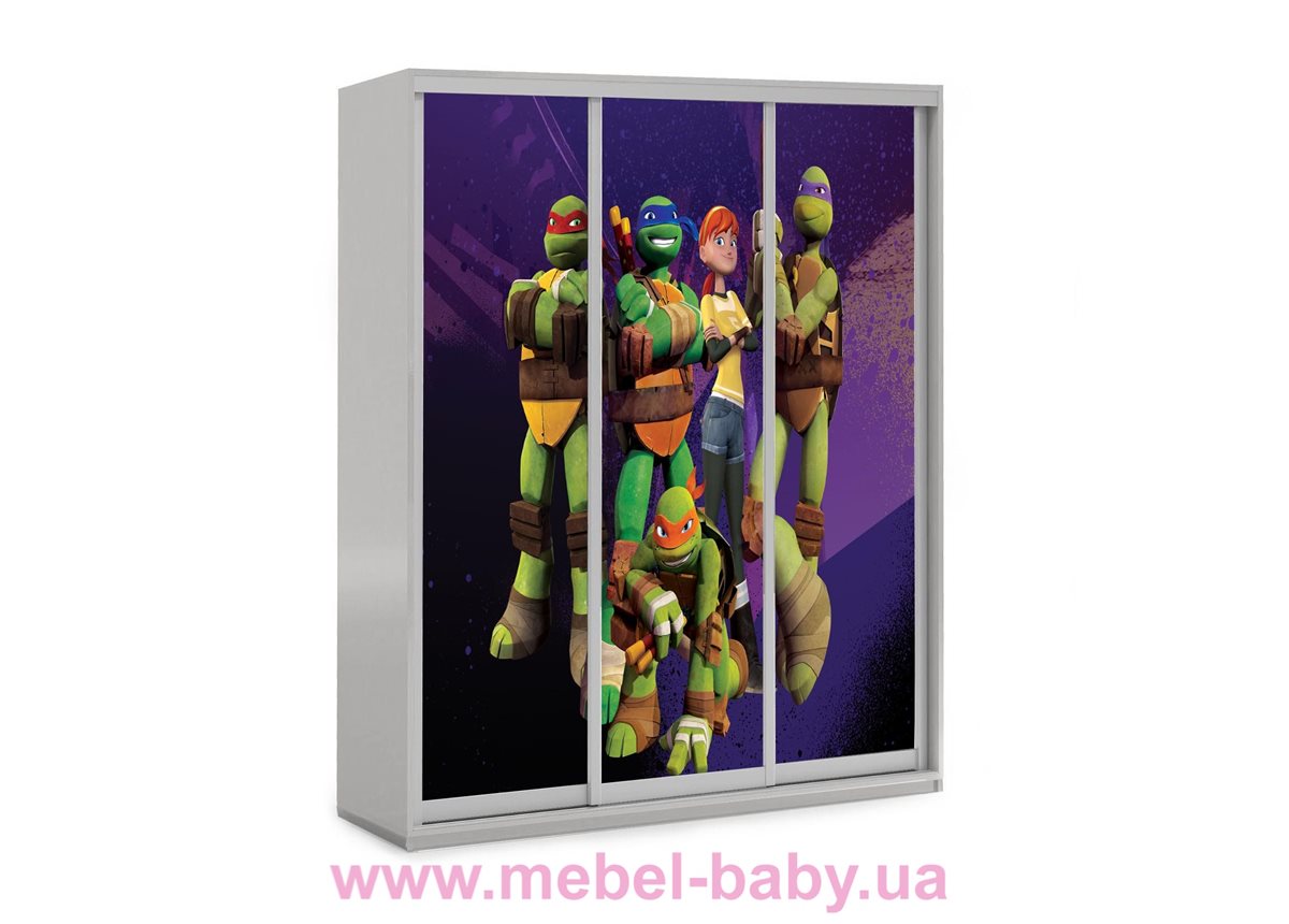 Шкаф-купе Черепашки ниндзя 15 Viorina-Deko 1600 серый