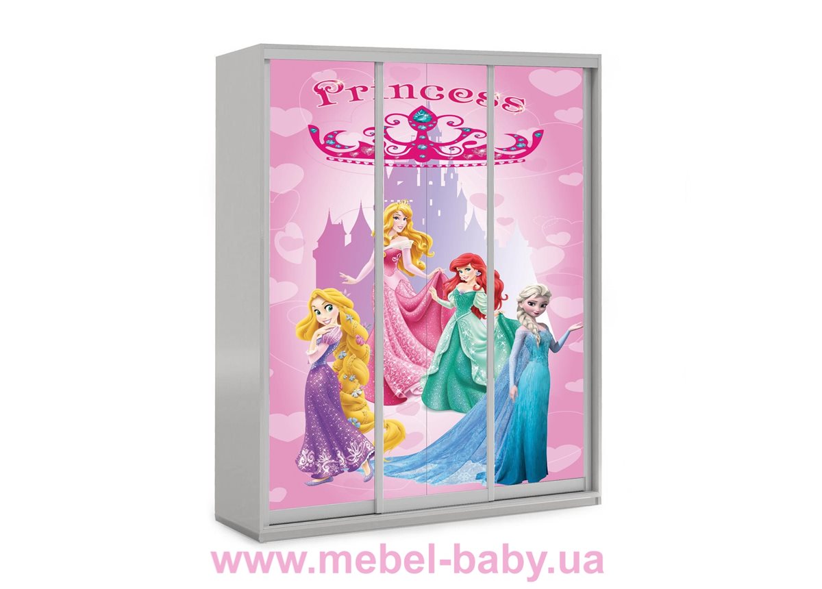 Шкаф-купе Принцессы Диснея 16 Viorina-Deko 1600 серый