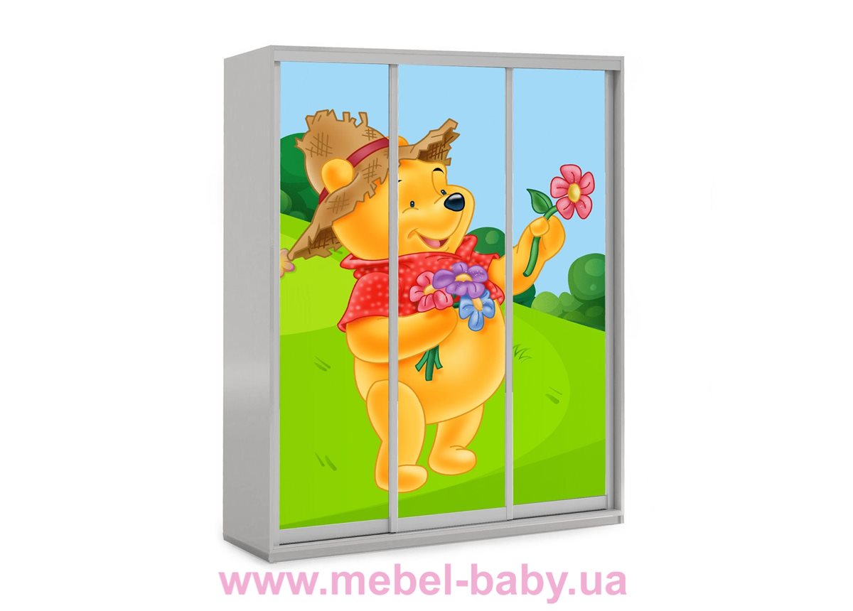 Шкаф-купе Винни Пух 17 Viorina-Deko 1600 серый