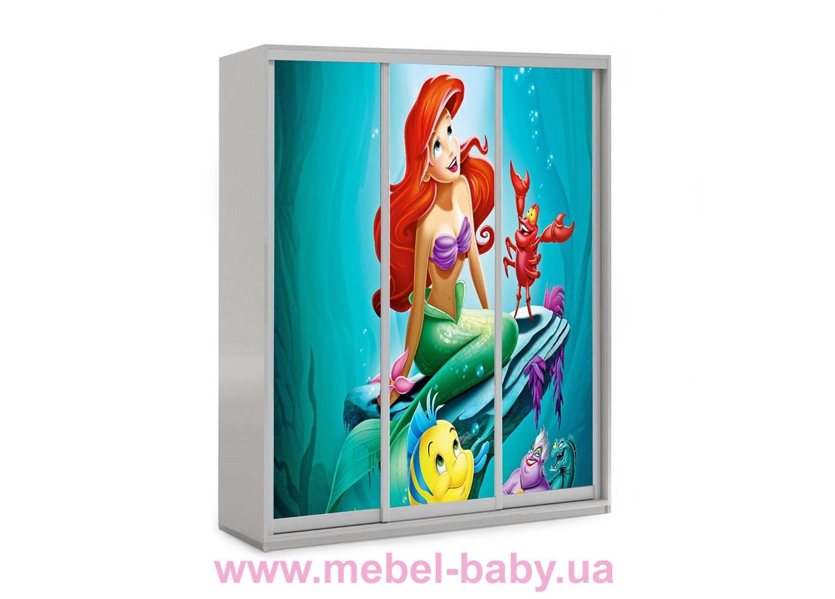 Шкаф-купе Русалочка 20 Viorina-Deko 1600 серый