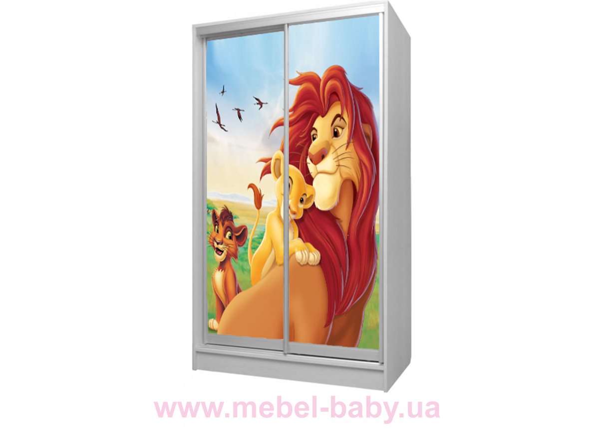 Шкаф-купе Король Лев 18 Viorina-Deko 1200 серый