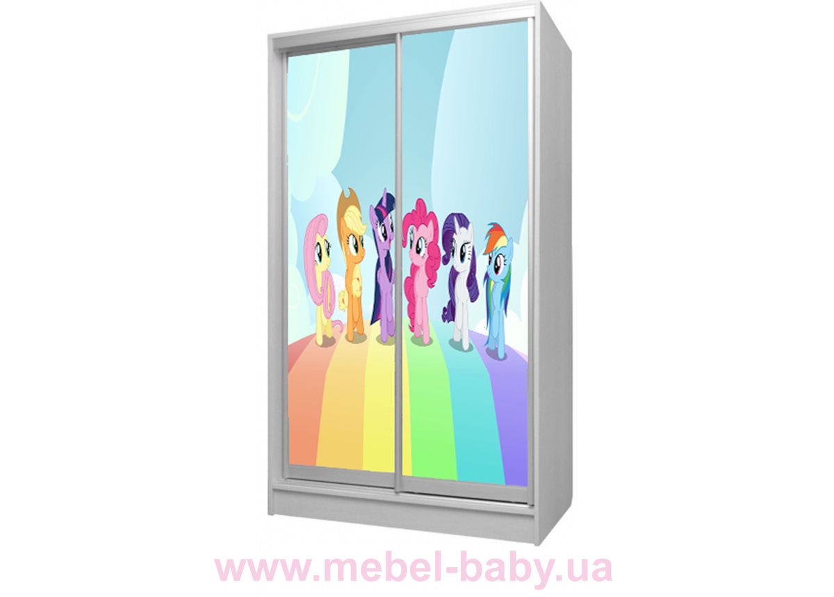 Шкаф-купе Пони 28 Viorina-Deko 1200 серый