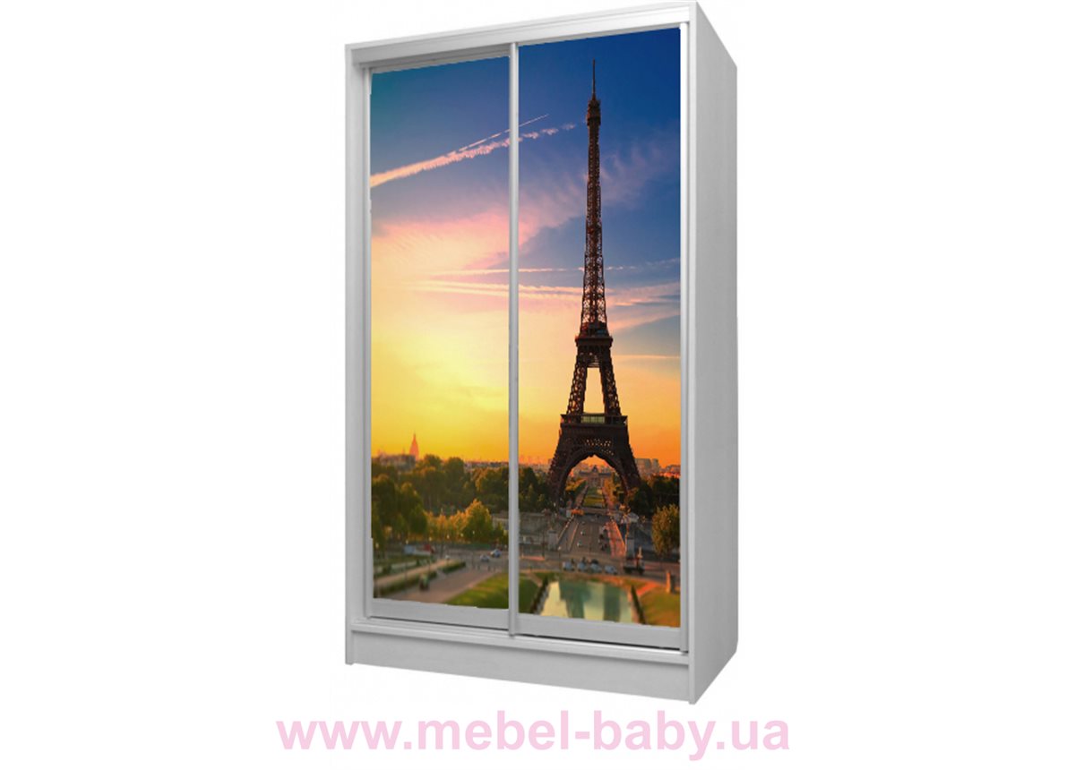 Шкаф-купе Эйфелева башня 33 Viorina-Deko 1200 серый