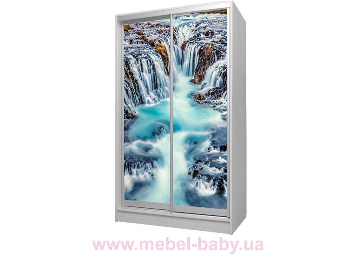 Шкаф-купе Водопад 45 Viorina-Deko 1200 серый