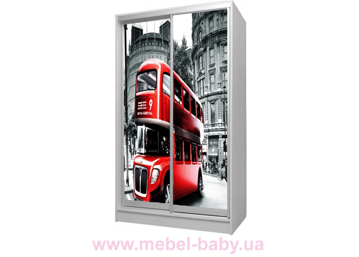 Шкаф-купе Автобус 54 Viorina-Deko 1200 серый