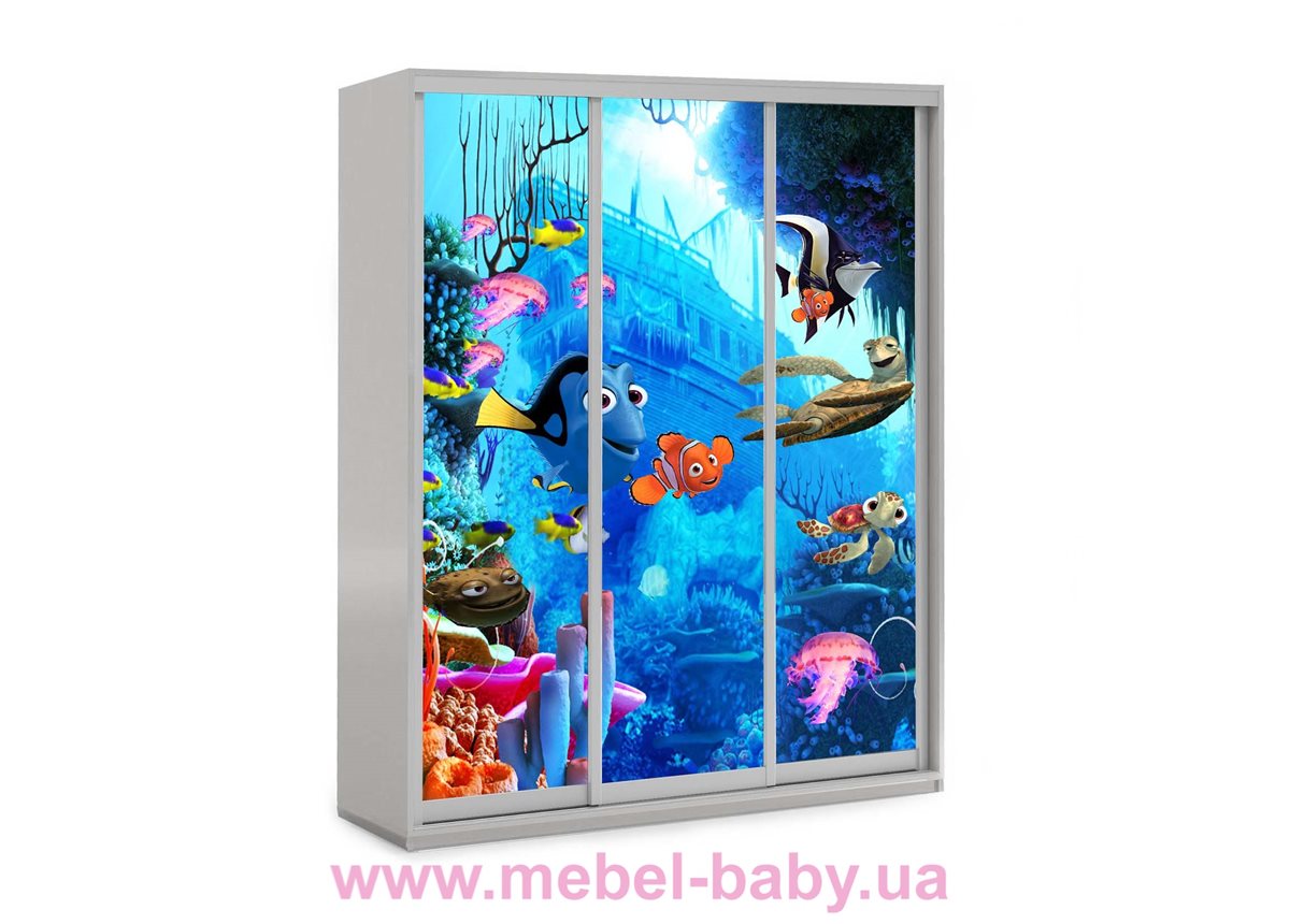 Шкаф-купе В поисках Немо 25 Viorina-Deko 1600 серый