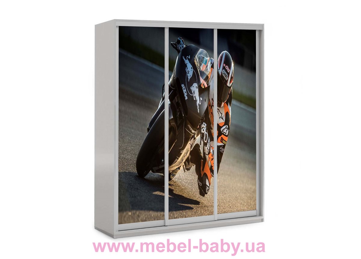 Шкаф-купе Мотогонщик 26 Viorina-Deko 1600 серый