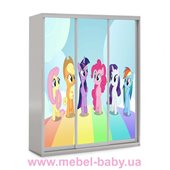 Шкаф-купеmy little pony 28 Viorina-Deko 1600 серый