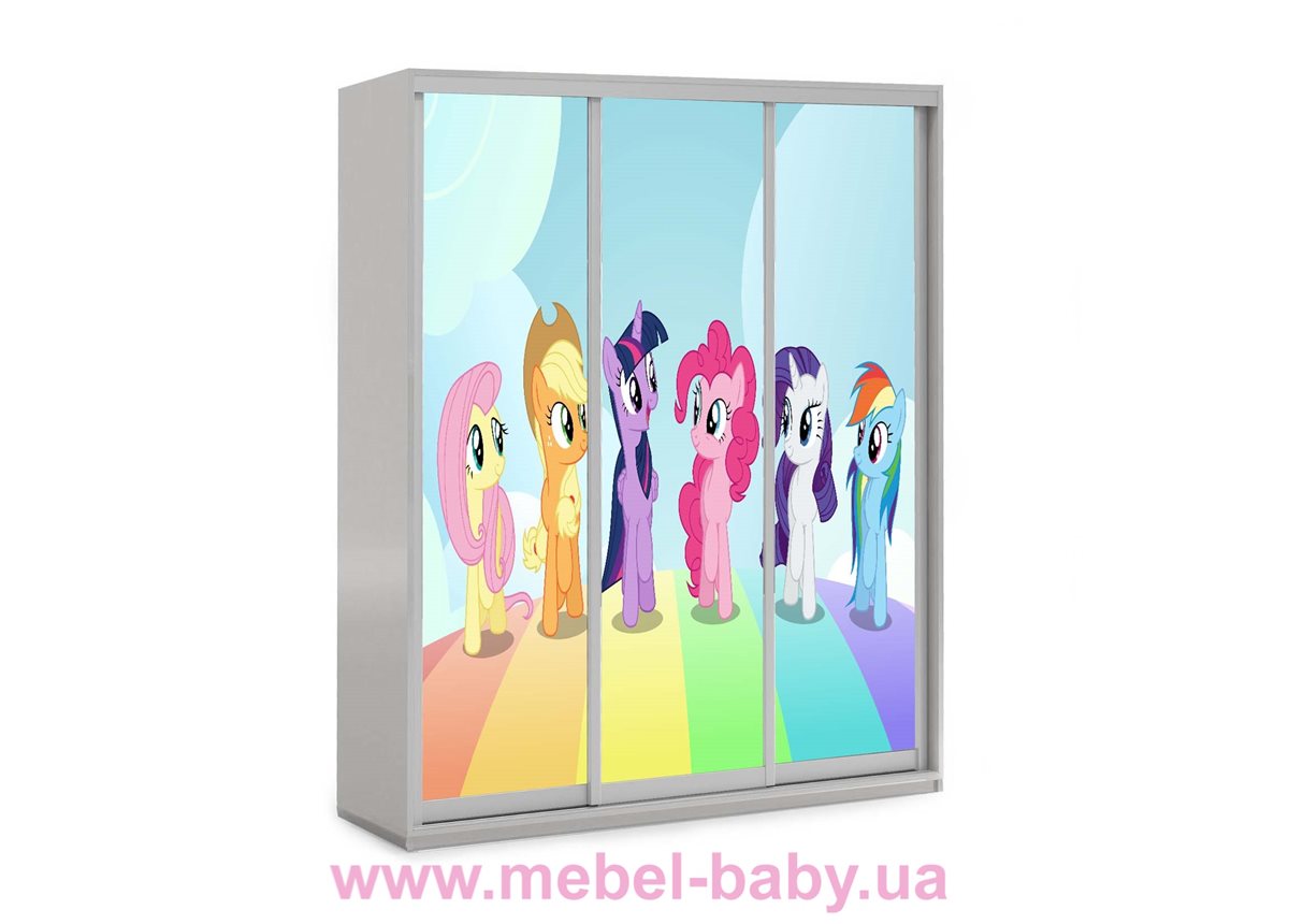 Шкаф-купеmy little pony 28 Viorina-Deko 1600 серый