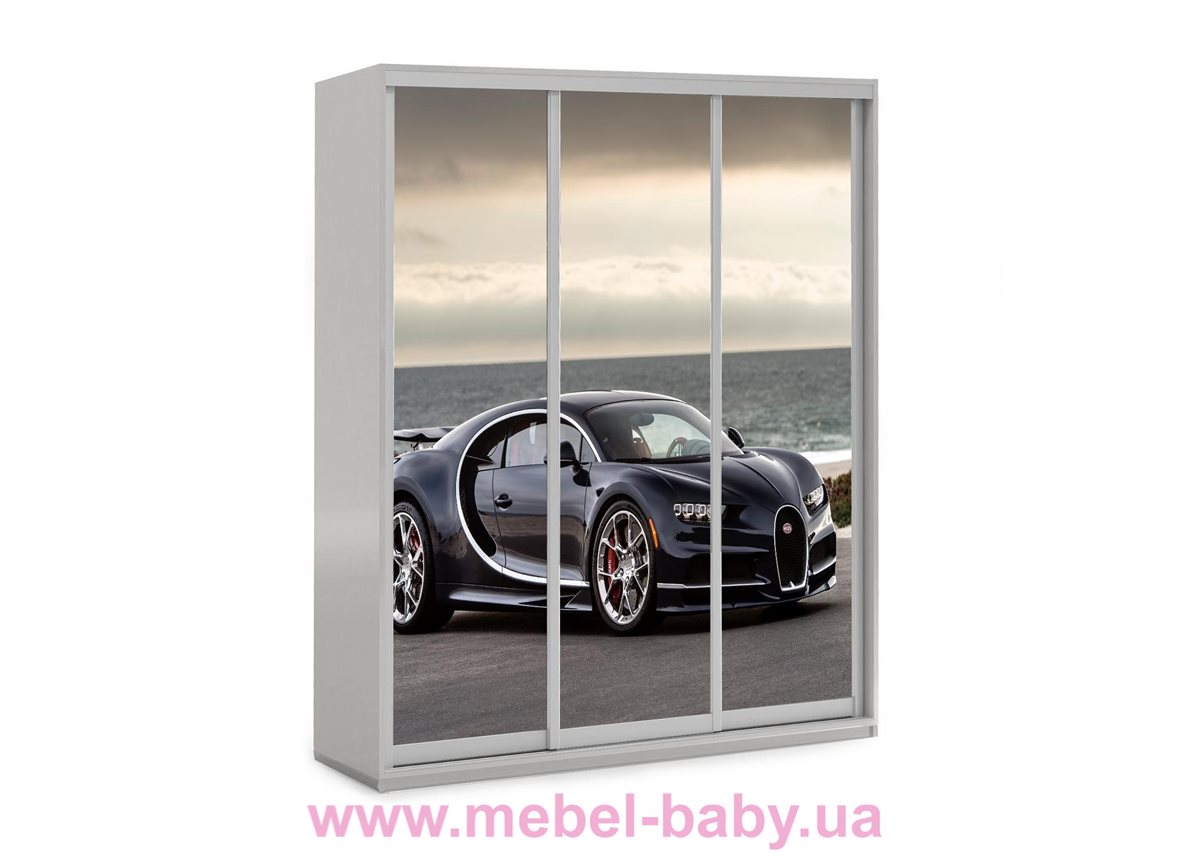 Шкаф-купе Черный автомобиль 39 Viorina-Deko 1600 серый