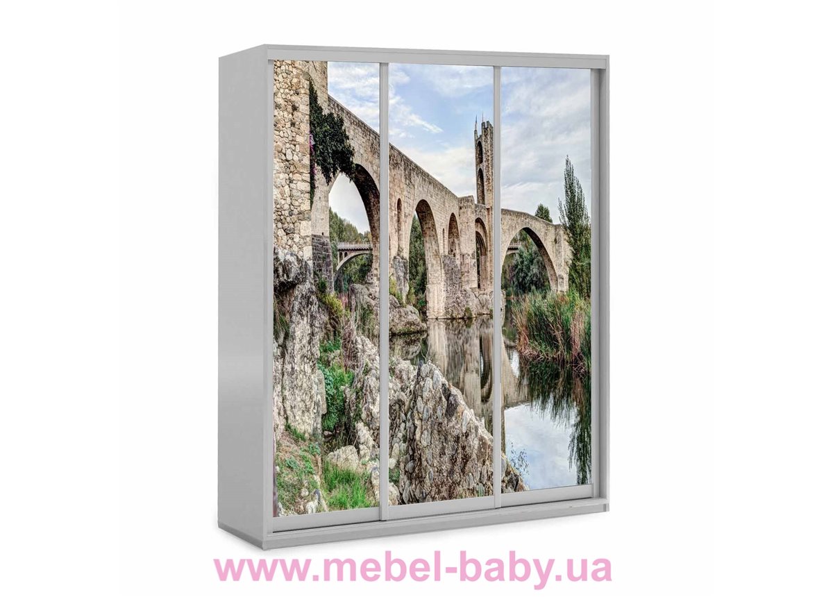 Шкаф-купе 46 Viorina-Deko 1600 серый