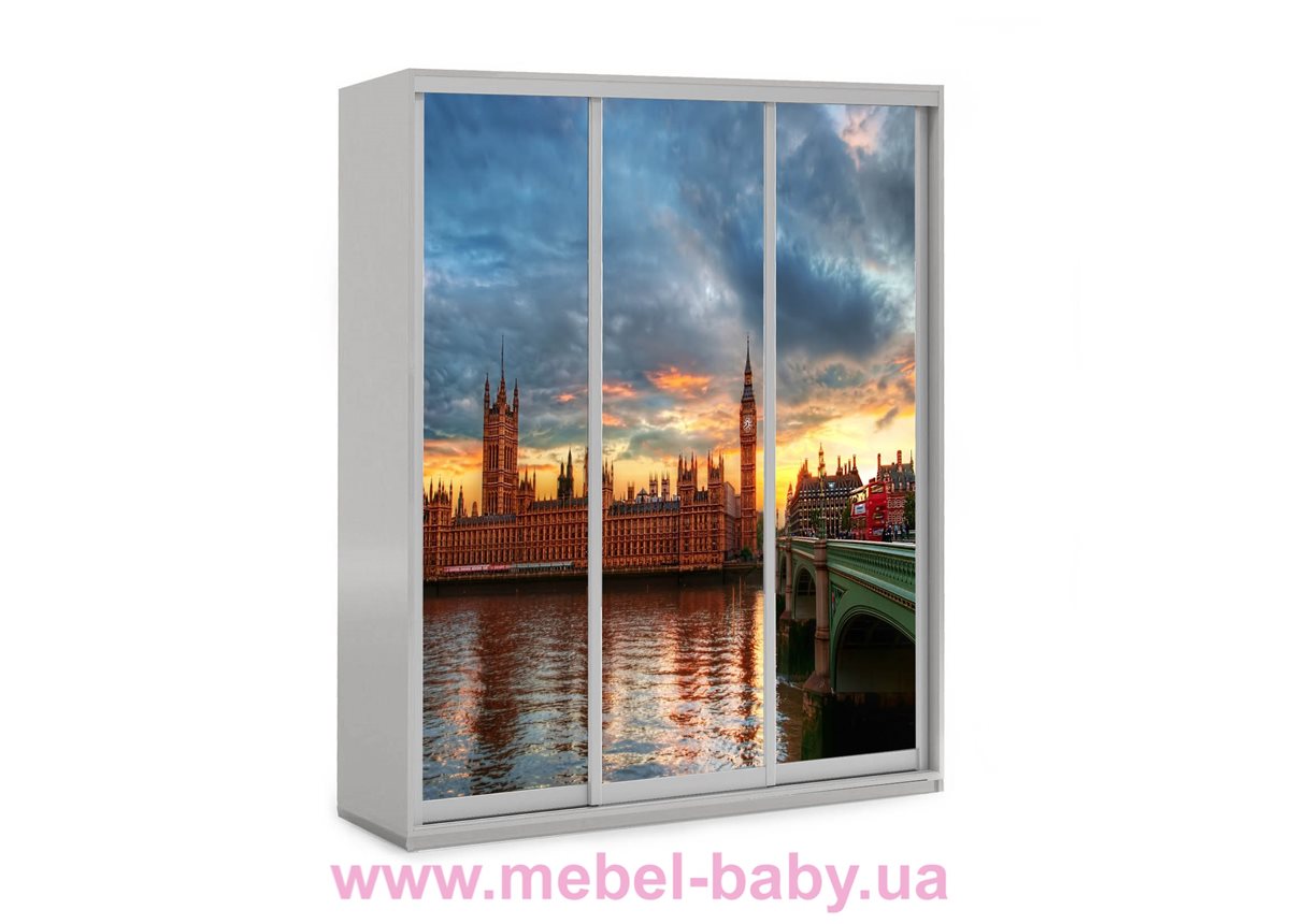 Шкаф-купе 52 Viorina-Deko 1600 серый