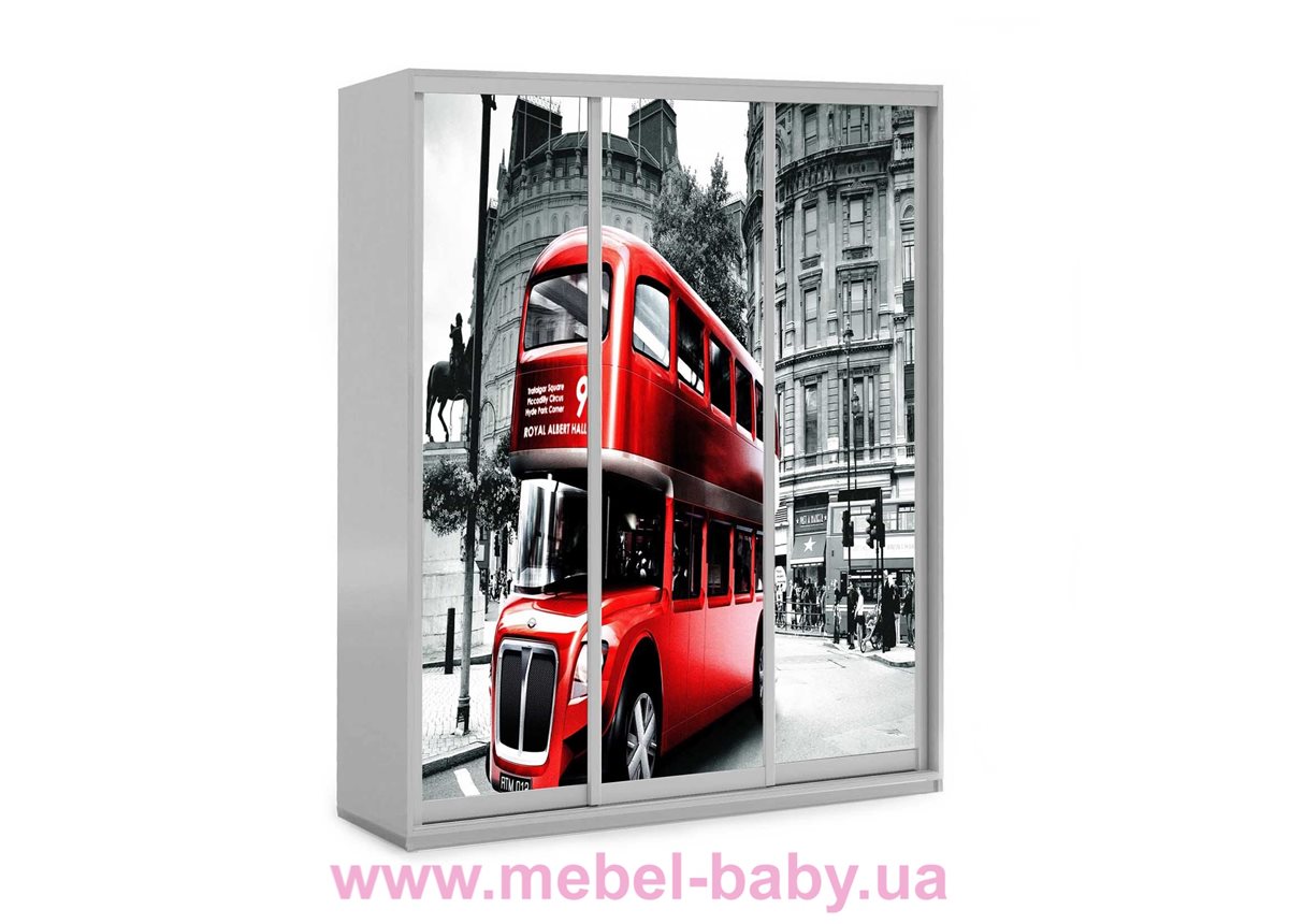 Шкаф-купе Автобус 54 Viorina-Deko 1600 серый