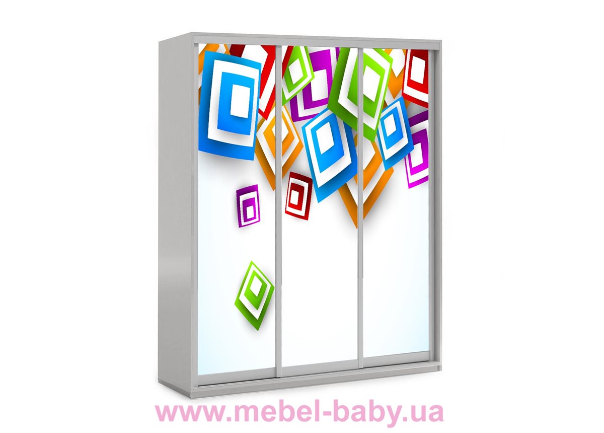 Шкаф-купе 55 Viorina-Deko 1600 серый