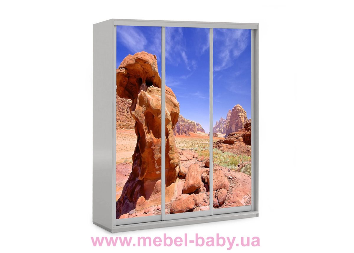 Шкаф-купе Горы 60 Viorina-Deko 1600 серый