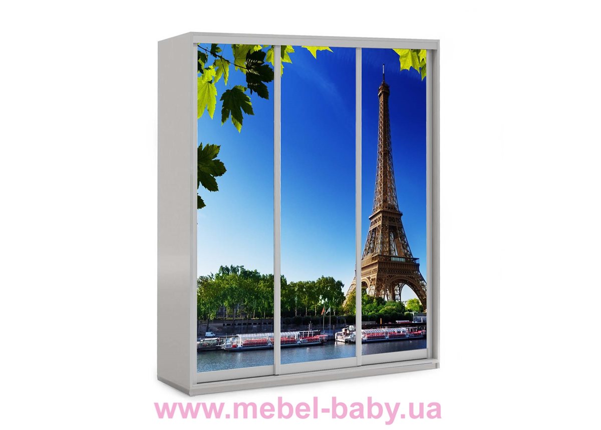 Шкаф-купе Эйфелева башня 65 Viorina-Deko 1600 серый