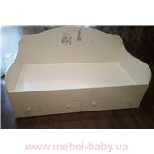 Кроватка диванчик Гламур с ящиком и бортиком MebelKon 80x170