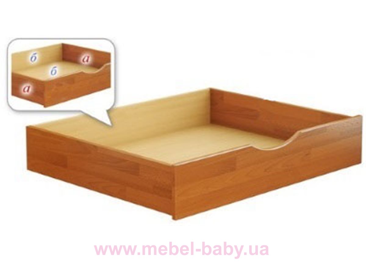 Ящик с деревянными боковинами к кровати Нота Плюс Эстелла корпус массив