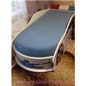 Кровать машина Полиция Украина 80х180 без подъемного механизма с матрасом и спойлером MebelKon