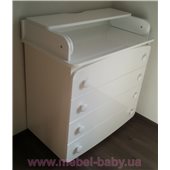 Пеленальный комод гладкий Angelo 900х510х900 Белый МДФ