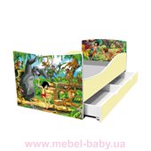 Кроватка детская с ящиком для мальчиков KINDER Viorina-Deko бежевый