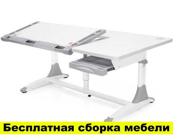 Стол Mealux King White G (арт.BD-368 White G) - столешница белая / накладки на ножках серые Стол Mealux King White G (арт.BD-368 White G) - столешница белая / накладки на ножках серые