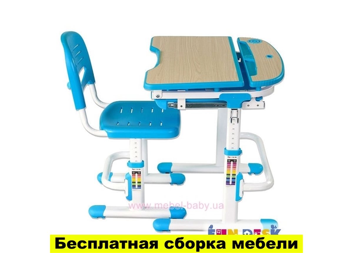 Комплект FunDesk Парта и стул-трансформеры Sorriso Blue