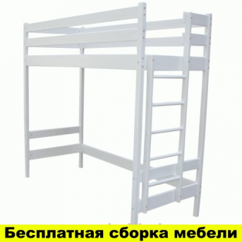 Кровать-чердак высокая Альпы Белая Ирель 187