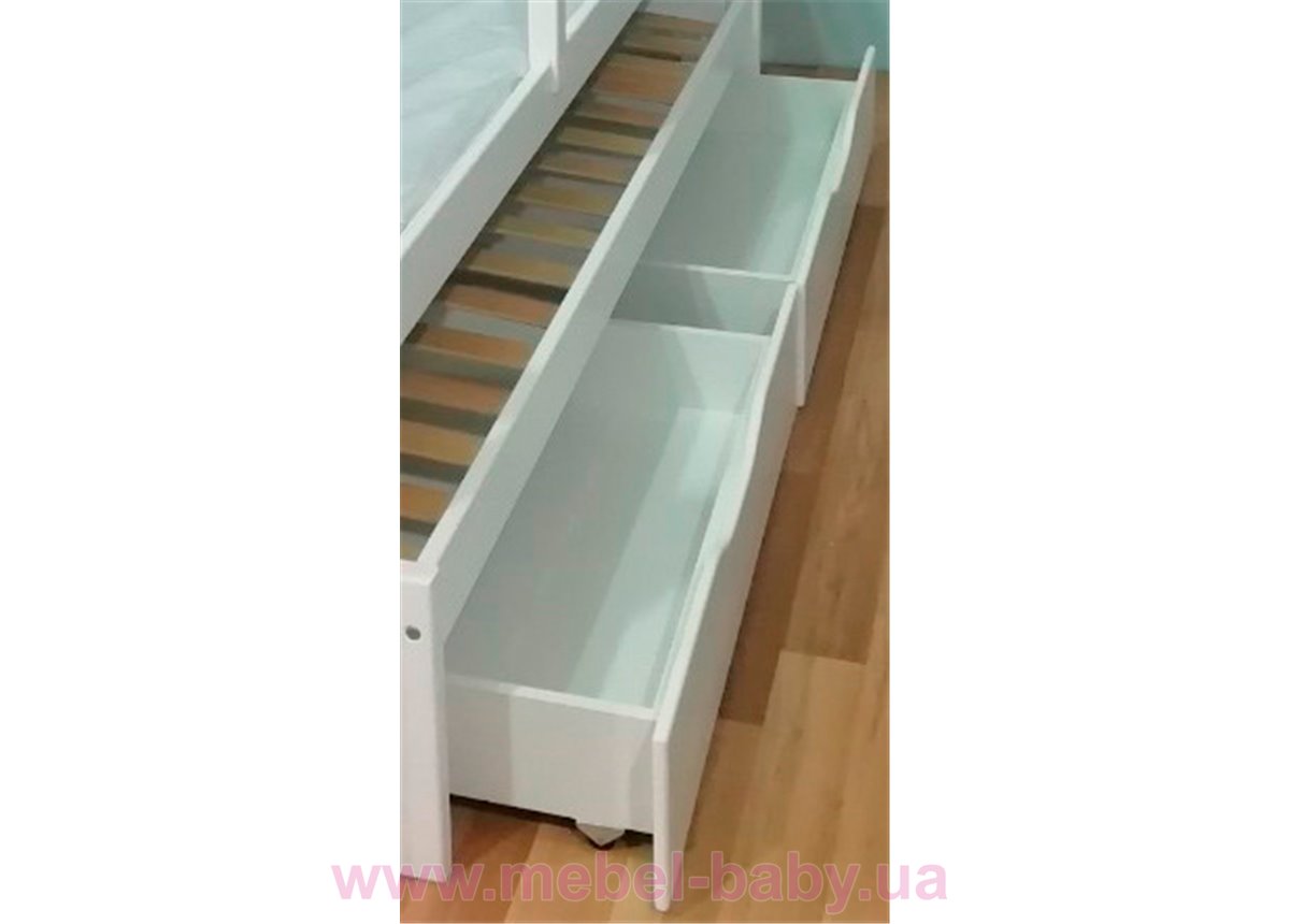 Ящики к кровати-диванчик Соня-1 с доп. спальным местом (масcив) Луна белый