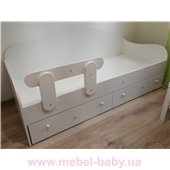 Кроватка диванчик Гламур с ящиком и бортиком MebelKon 80x160