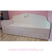 Кроватка диванчик Гламур с ящиком MebelKon 80x190