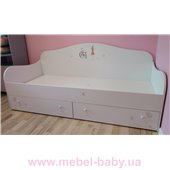 Кроватка диванчик Гламур с ящиком MebelKon 80x160