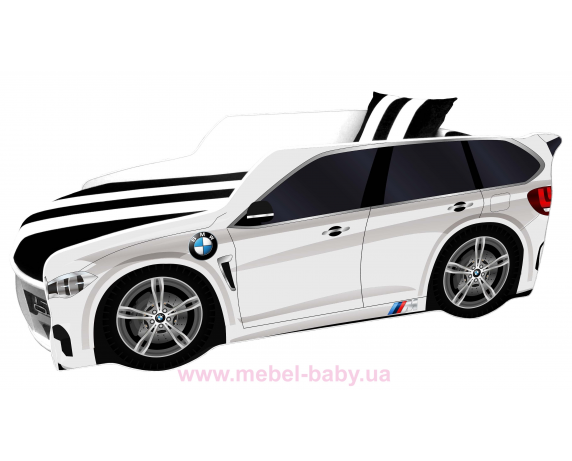 👶 Кровать-машина BMW серии PREMIUM Viorina Deko 1800x800 мм + мягкий  спойлер + подушка - MEBEL-baby