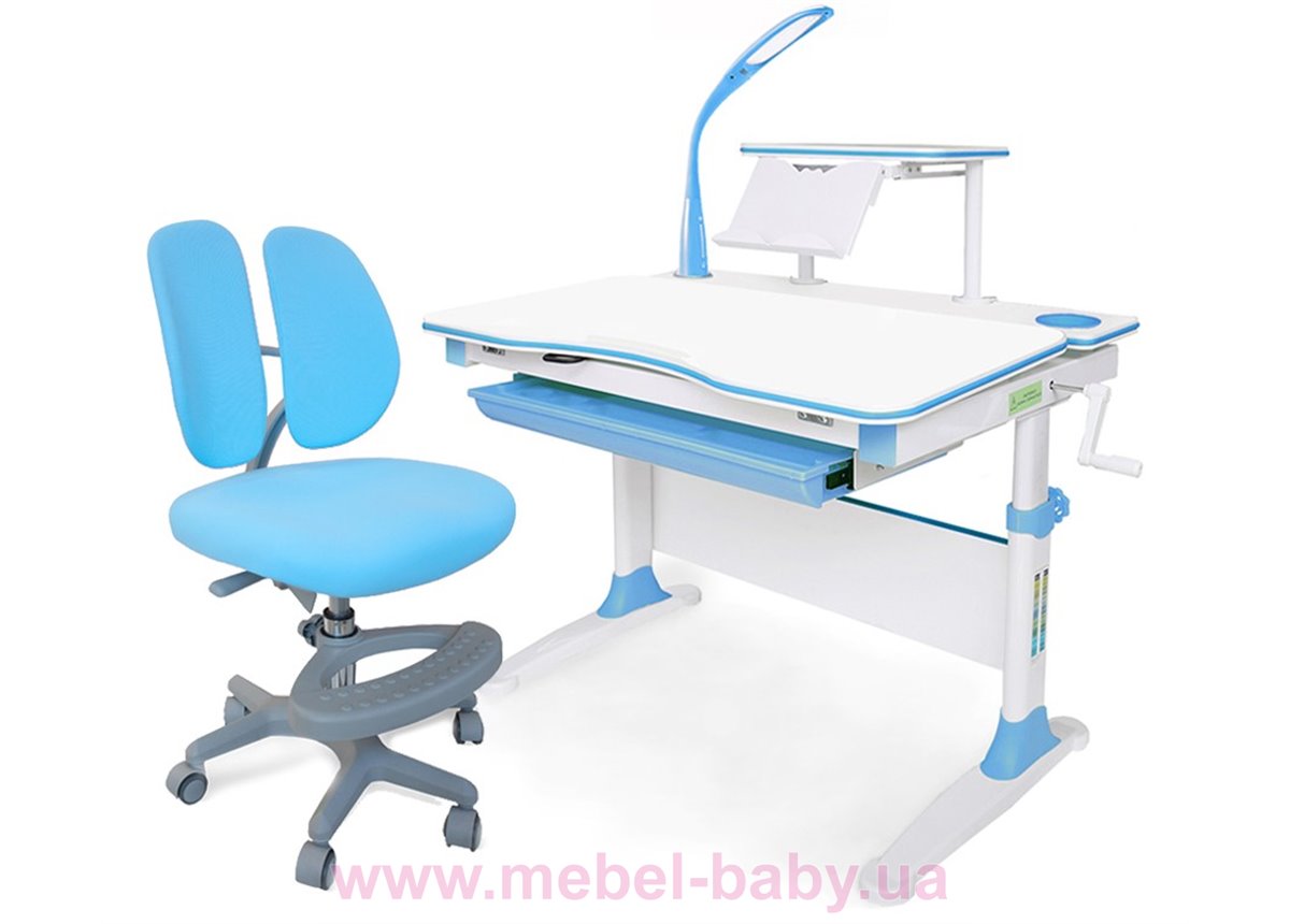 Комплект Evo-kids (стол+полка+кресло+лампа) Evo-30 G Grey 