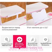 Комплект (стол+полка+кресло+лампа) Evo-30 PN Pink Evo-kids розовый