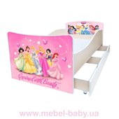 Кроватка детская с ящиком для девочек KINDER Viorina-Deko бежевый
