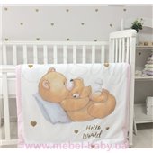 Сменный комплект постельного белья Happy Baby Маленькая Соня розовый