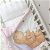 Сменный комплект постельного белья Happy Baby Маленькая Соня розовый