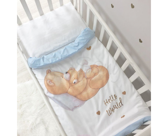 Сменный комплект постельного белья Happy Baby Маленькая Соня голубой