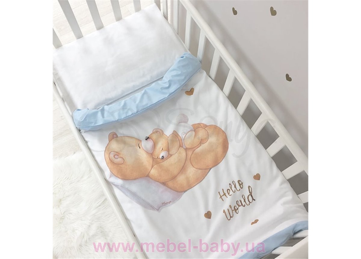 Сменный комплект постельного белья Happy Baby Маленькая Соня голубой