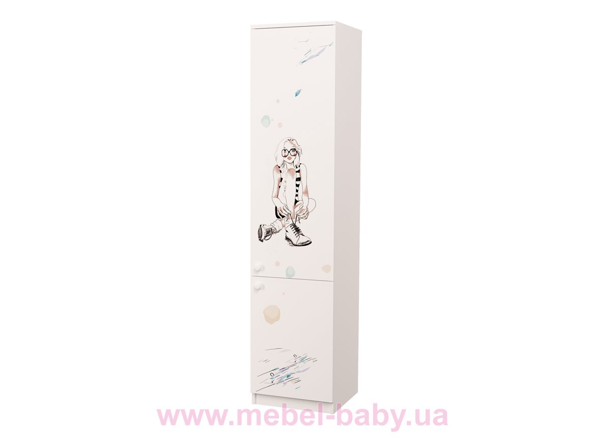 Пенал с высоким фасадом Гламур MebelKon 211х50х50 