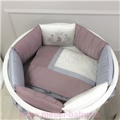 Комплект Royal пудра для круглых кроваток (6 предметов) Маленькая Соня