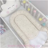 Кокон Baby Design Звезды на шоколадном Маленькая Соня 90x65