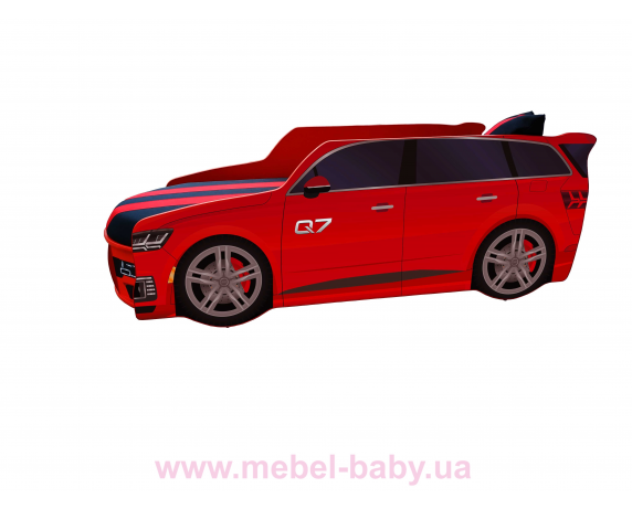 Кровать-машина Audi Q7 серии PREMIUM Viorina Deko 80x180 + мягкий спойлер + подушка