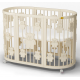 Кроватка SMARTBED ROUND на полозьях для качания 9-в-1 с мишками IngVart 72x72