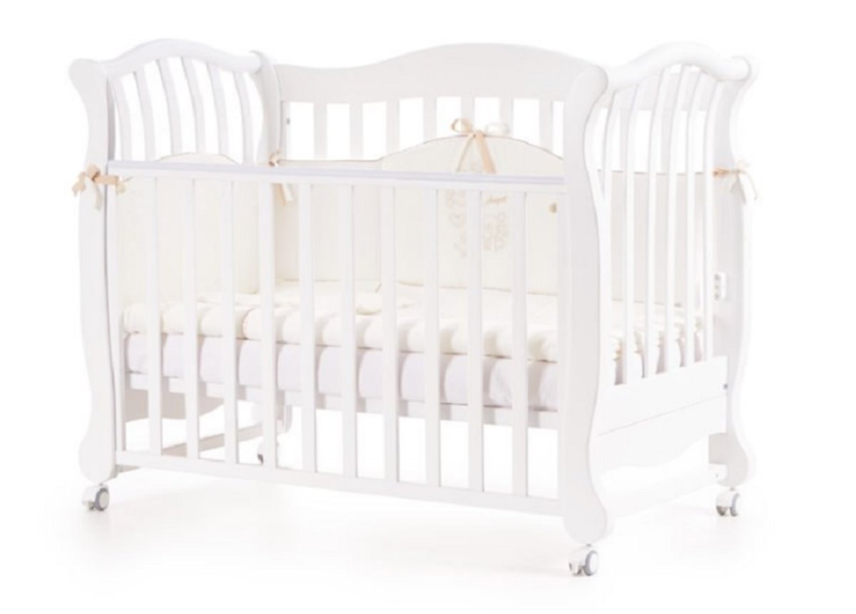 Кроватка с маятниковым механизмом Соня ЛД 19 ЕС Верес 60х120 Белый