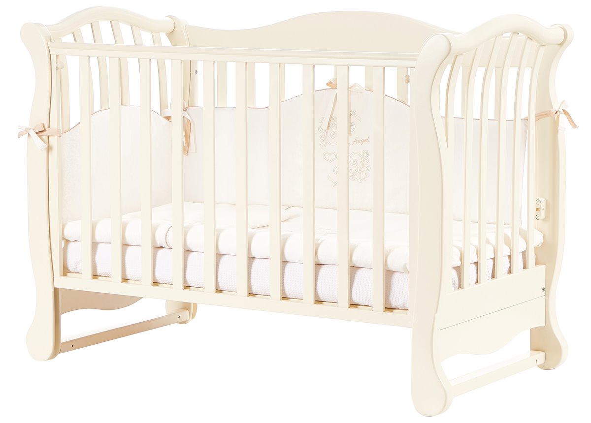 Кроватка с маятниковым механизмом Соня ЛД 19 ЕС Верес 60х120 Слоновая кость