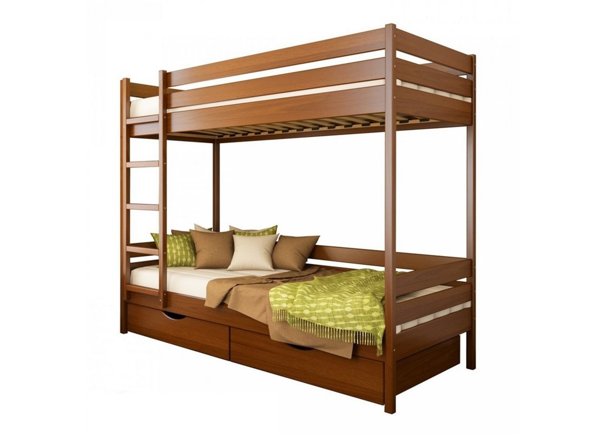 Двухъярусная кровать Дуэт щит бука Эстелла 80х190 Щит